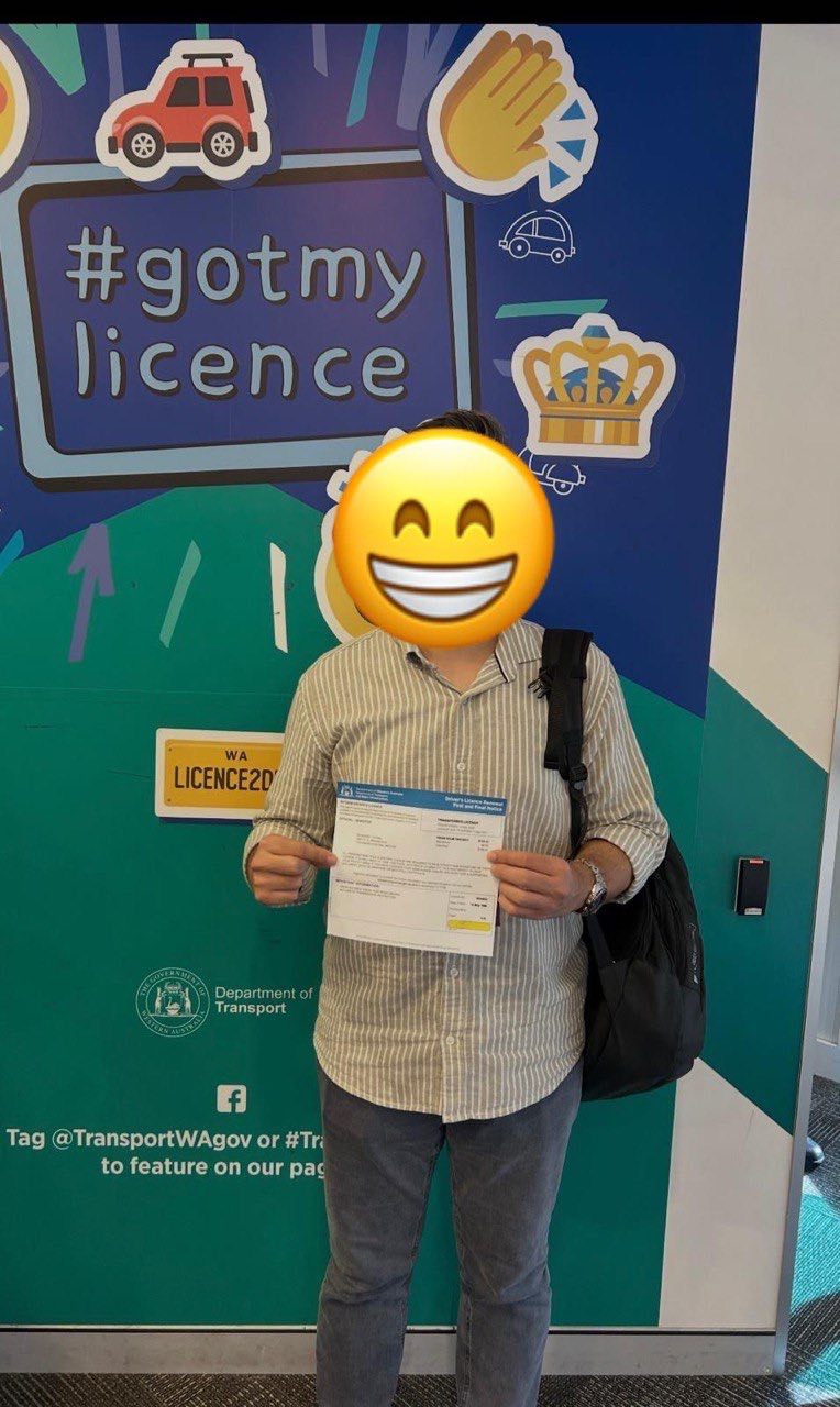 Happy student who passed their driving test